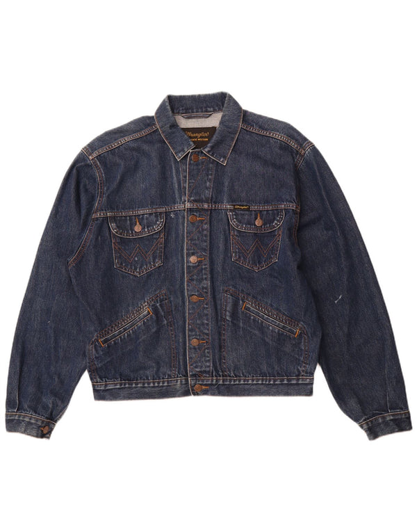 WRANGLER Chaqueta vaquera para hombre UK 40 Large Azul marino Algodón