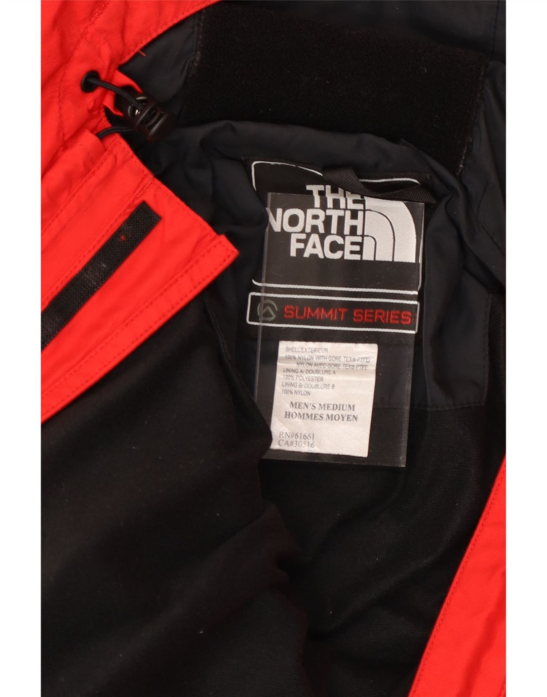 THE NORTH FACE Chaqueta cortavientos con capucha para hombre UK 38 Medium Red Colourblock