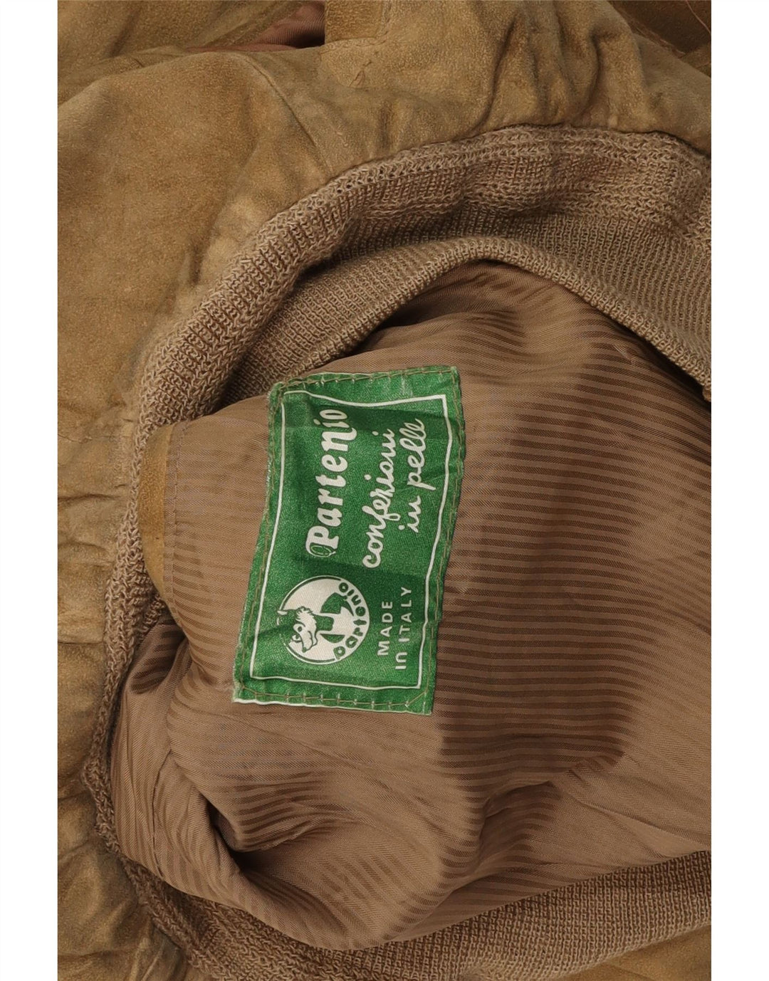 VINTAGE Chaqueta bomber de ante para hombre Reino Unido 38 Cuero beige medio