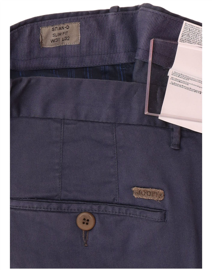 JOOP Pantalón chino slim fit para hombre W31 L32 Algodón azul marino