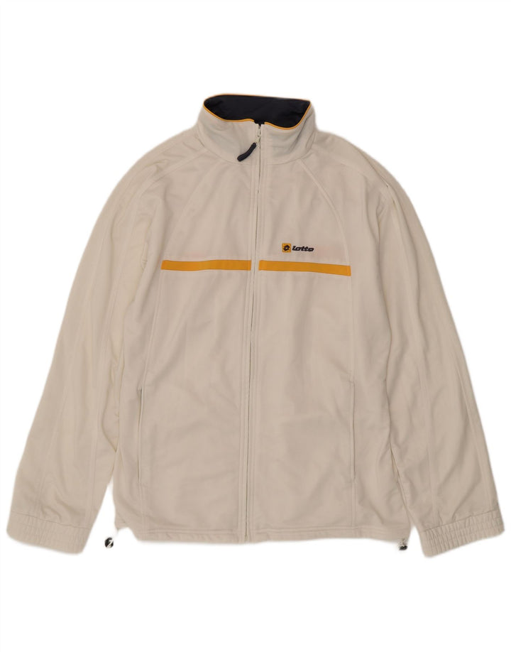 Lotto Hombre Chándal Top Chaqueta Mediana Off White Sports