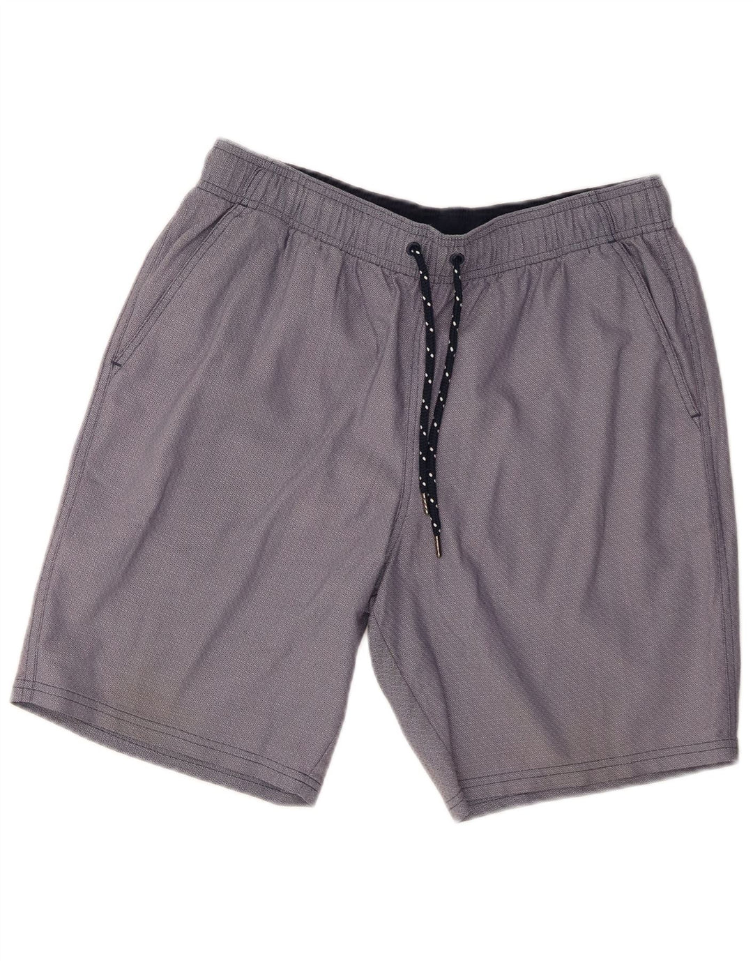 Marks & Spencer Pantalones cortos deportivos para hombre Algodón geométrico azul marino mediano