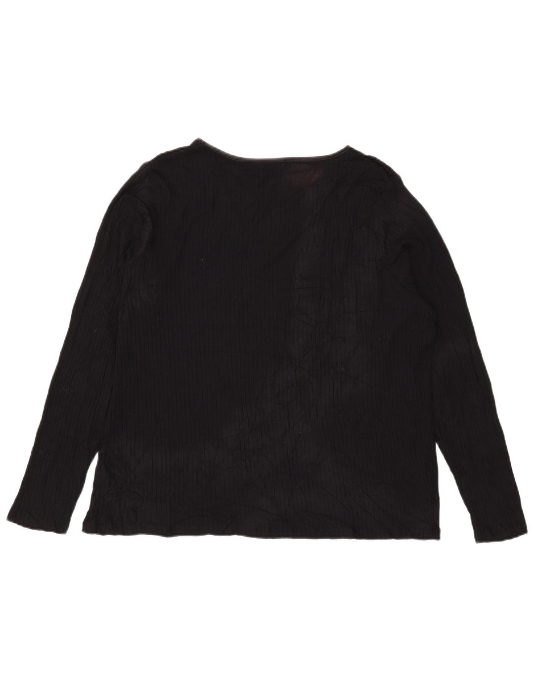 Marks & Spencer - Camiseta de manga larga para mujer, talla 40, 4XL, viscosa negra