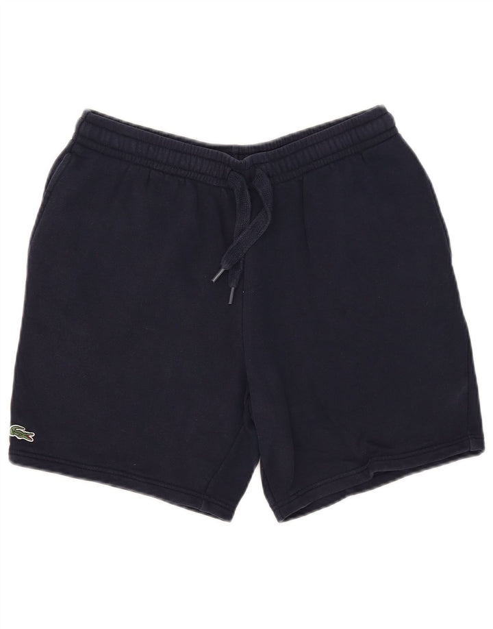 Lacoste Pantalones cortos deportivos de ajuste regular para hombre talla 4 mediano algodón azul marino