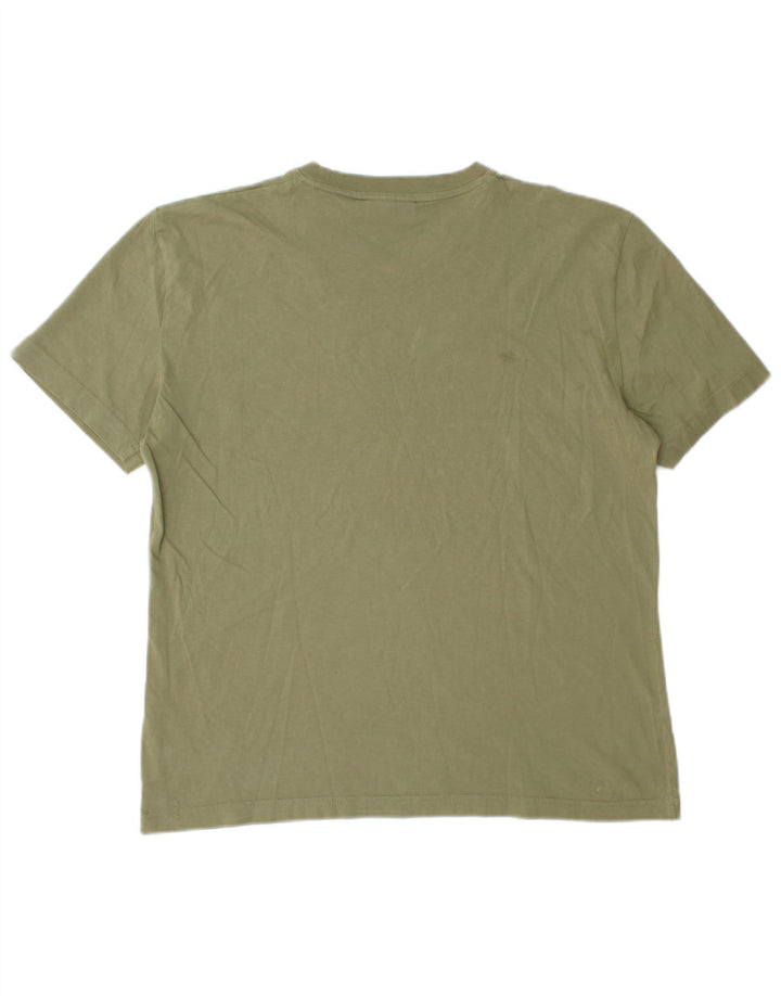 Calvin Klein Camiseta gráfica para hombre Top de algodón caqui mediano