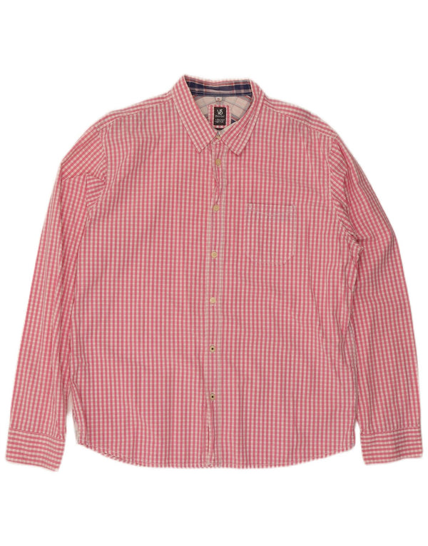 Camisa de corte clásico para hombre de White Stuff XL de algodón a cuadros rosas