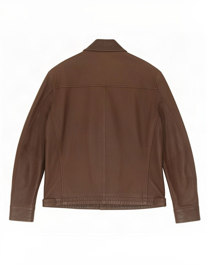 Dallas - Chaqueta de cuero para hombre IT 50 grande marrón