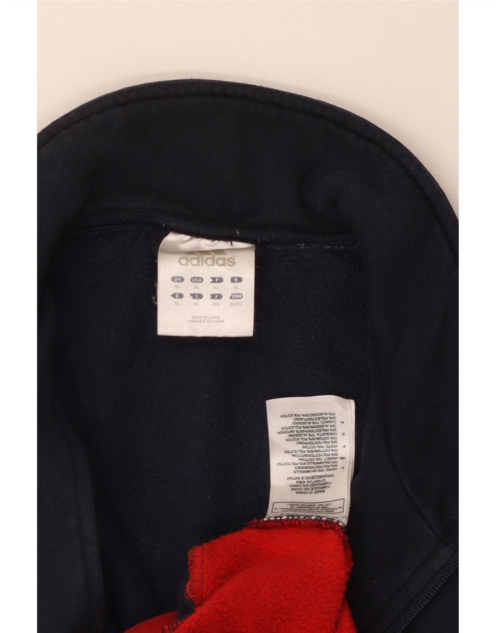 Adidas Hombre Chándal Top Jacket XL Azul Marino Colorblock Algodón