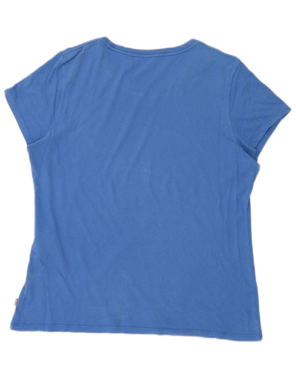 Levi's Camiseta gráfica para mujer Top UK 18 XL Algodón azul