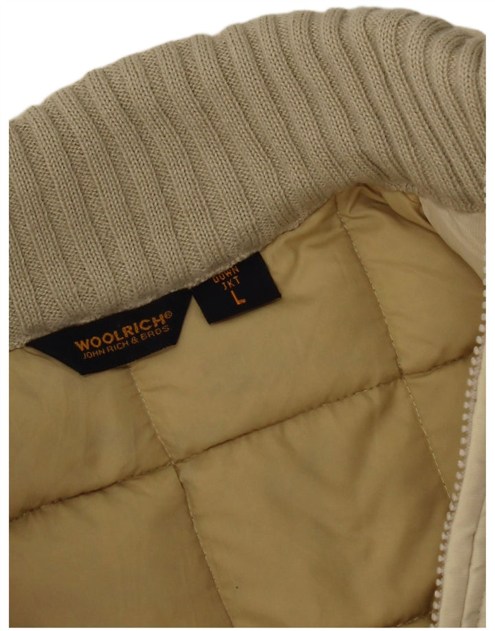 Woolrich Chaqueta acolchada para mujer Reino Unido 44 Grande Beige