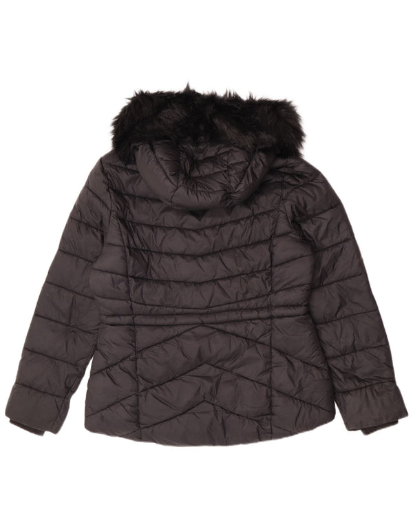 Barbour Chaqueta Acolchada Con Capucha Para Mujer UK 44 Grande Poliamida Negra