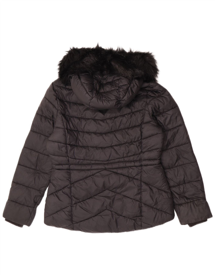 Barbour Chaqueta Acolchada Con Capucha Para Mujer UK 44 Grande Poliamida Negra