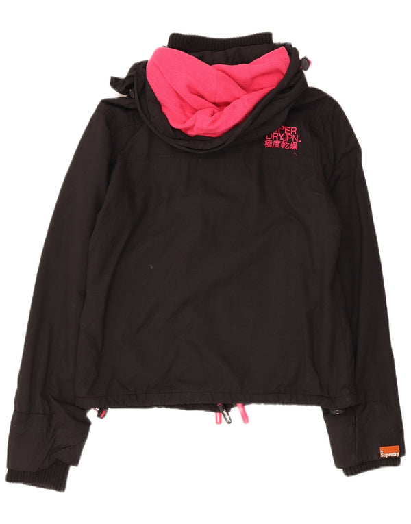 Superdry Chaqueta Cortavientos Gráfica para Mujer UK 44 Mediano Negro