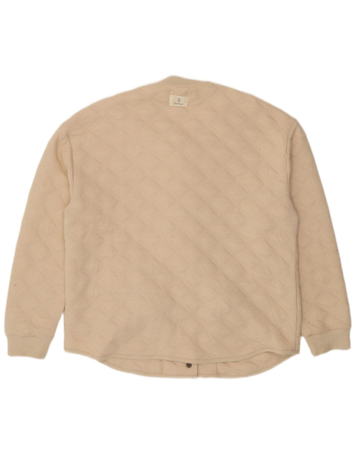 Barbour Chaqueta Acolchada Extragrande para Mujer Reino Unido 10 Pequeño Algodón Beige