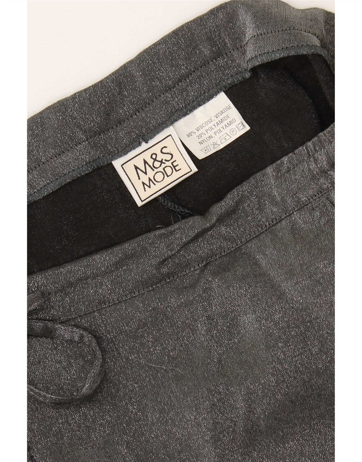Pantalones informales rectos para mujer Marks & Spencer W32 L30 Viscosa gris
