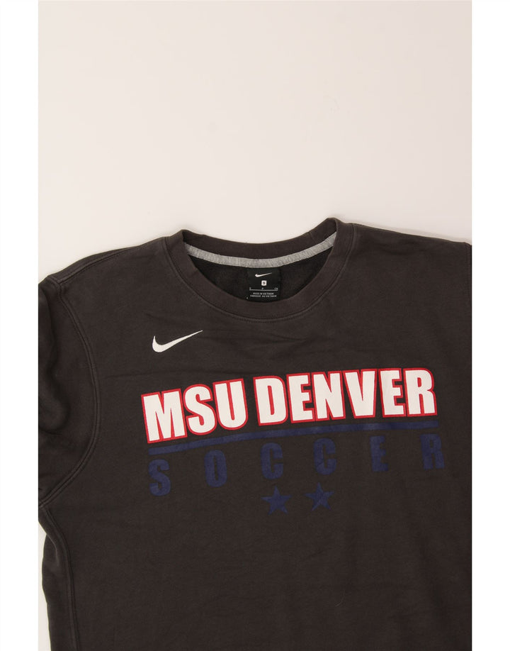 NIKE Mens Graphic Sweatshirt Jumper Small Grey Cotton Vintage Nike and Second-Hand Nike from Messina Hembry 