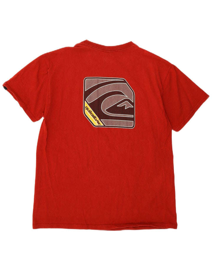 Quiksilver Camiseta gráfica para hombre Top grande de algodón rojo