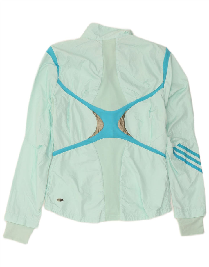 Adidas Mujer Chándal Top Chaqueta UK 12 Medio Verde Poliéster Deportes