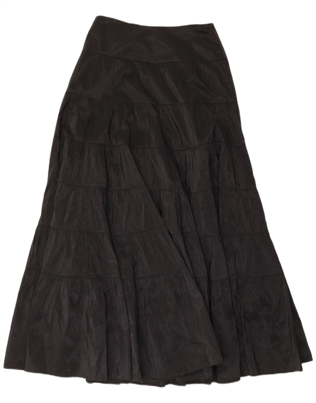Murek Falda Maxi De Cintura Alta Con Gradas Para Mujer W30 Mediano Negro