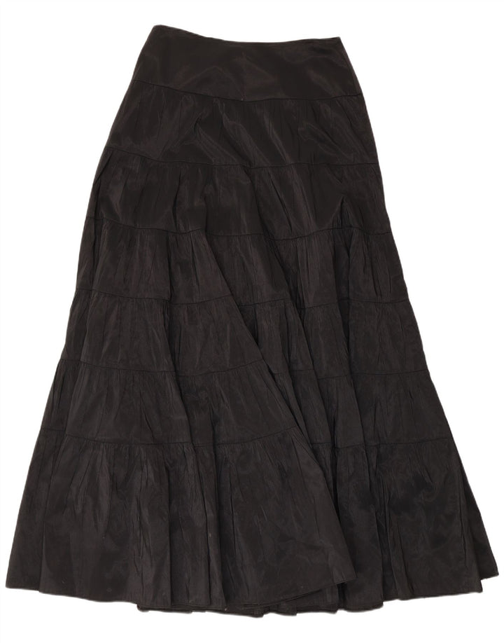 Murek Falda Maxi De Cintura Alta Con Gradas Para Mujer W30 Mediano Negro