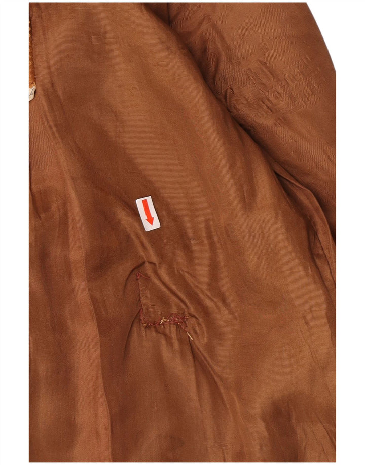 Vintage hombres bombardero gamuza chaqueta IT 44 XS marrón
