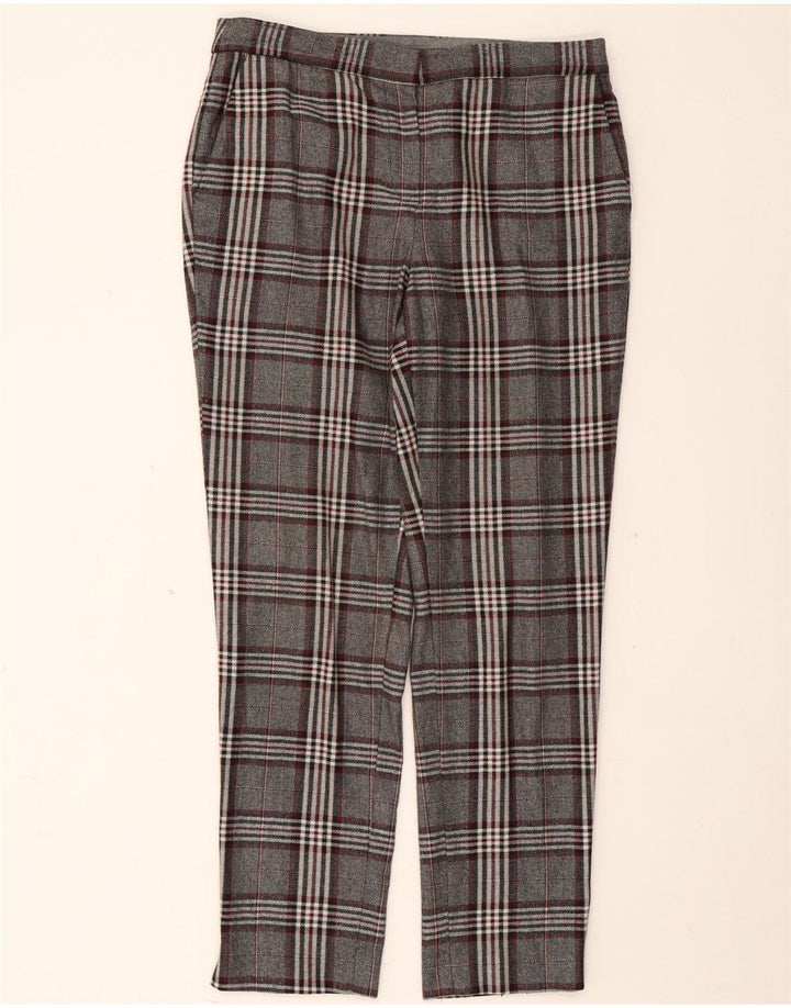 Pantalón Chino Massimo Dutti Mujer EU 40 Medium W30 L29 Cuadros Grises