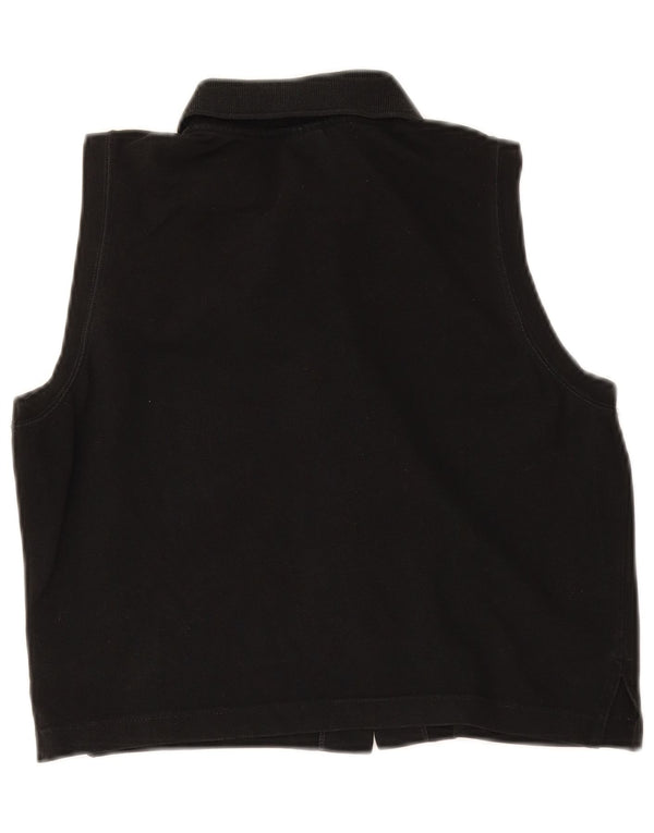 Lacoste Blusa sin mangas corta para mujer Talla 44 Grande Negro