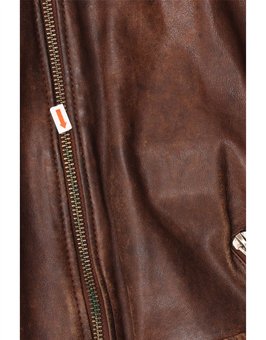 Be Edgy Chaqueta de cuero para hombre UK 38 Cuero marrón medio