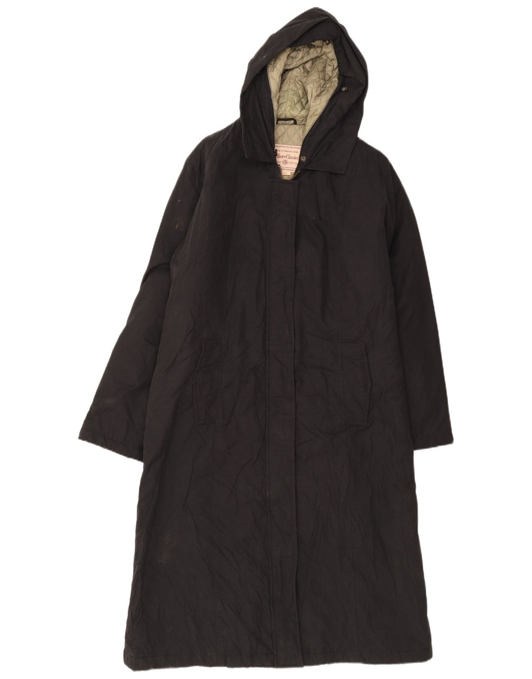 Marlboro Classics Abrigo acolchado con capucha para mujer UK 40 XL Negro