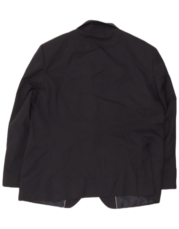 Marks & Spencer Chaqueta tipo blazer de 2 botones para hombre UK 48 4XL Poliéster azul marino