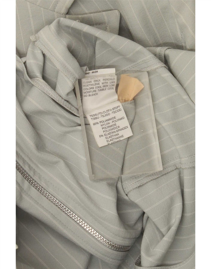 Marella Chaqueta Blazer para Mujer UK 42 Poliamida a Rayas Verde Medio