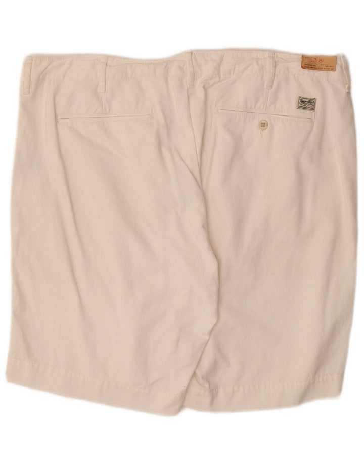 Ralph Lauren Pantalones cortos chinos para hombre W38 XL Algodón blanco roto