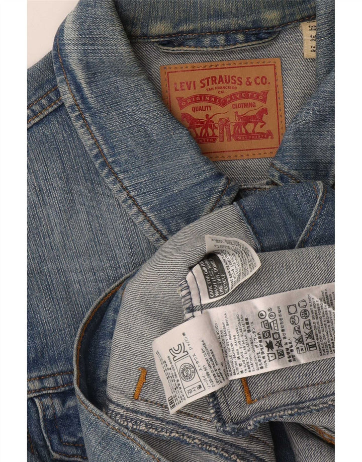 Levi's Chaqueta vaquera para mujer UK 12 Algodón azul medio