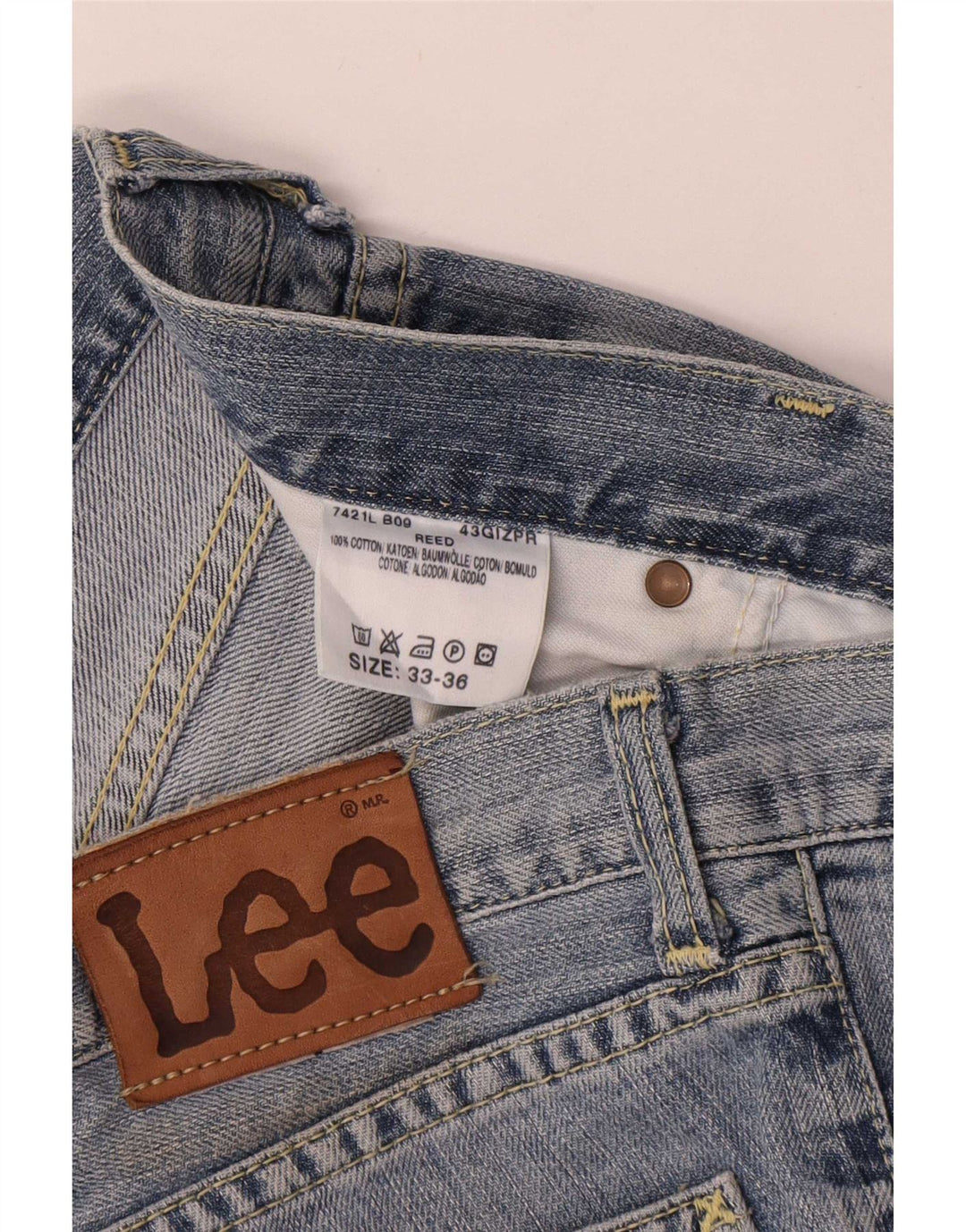 Vaqueros Lee REED Bootcut W33 L36 Algodón Azul Mujer