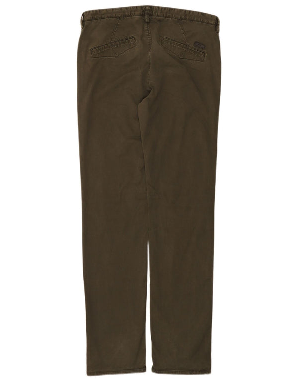 Hugo Boss Pantalones chinos delgados para hombre IT 48 Medium W32 L32 Algodón caqui
