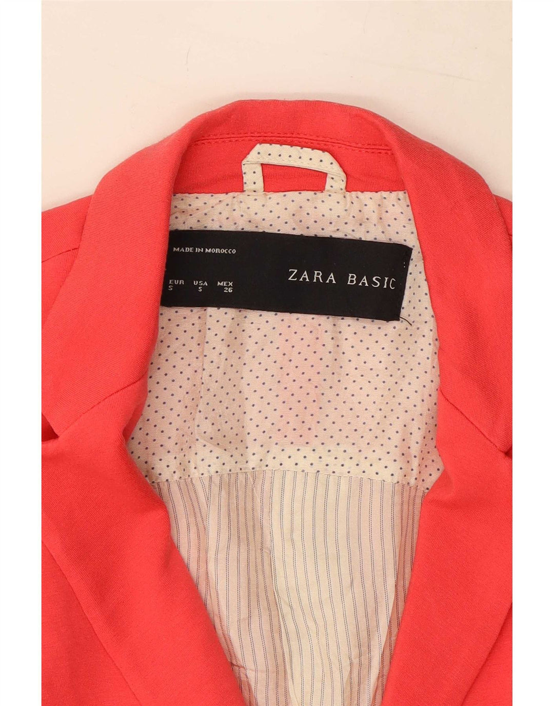 Zara Mujer Chaqueta Blazer De 1 Botón UK 10 Small Rojo