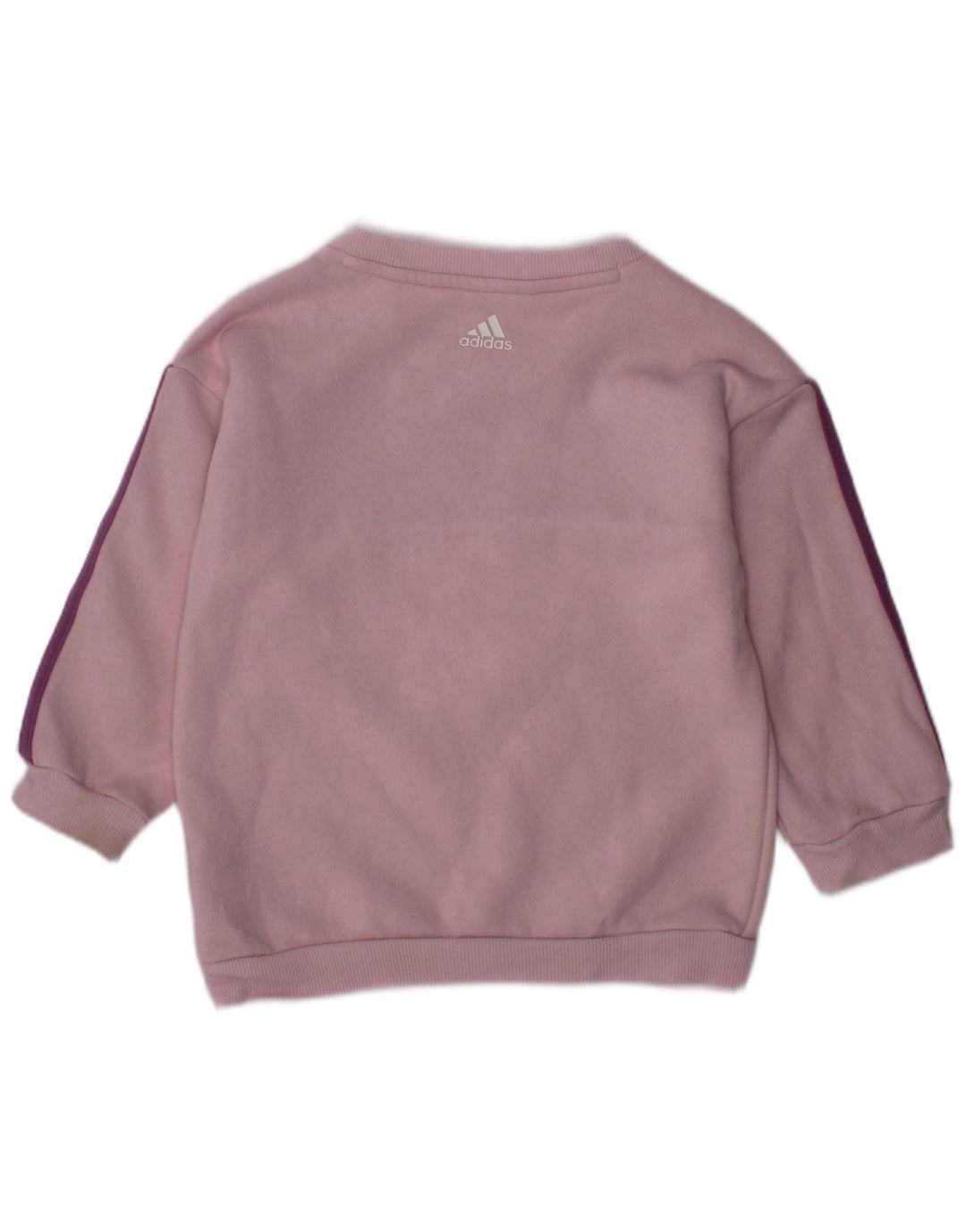 ADIDAS Sudadera gráfica para bebés niñas 9-12 meses Bloque de color rosa