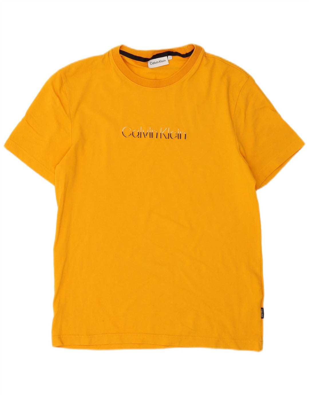 Calvin Klein - Camiseta para hombre, talla pequeña, color naranja, algodón