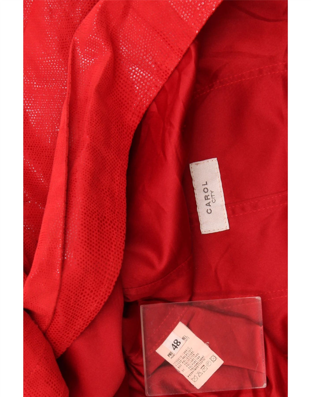 Carol Chaqueta Poncho para Mujer UK 18 XL Poliéster con Manchas Rojas