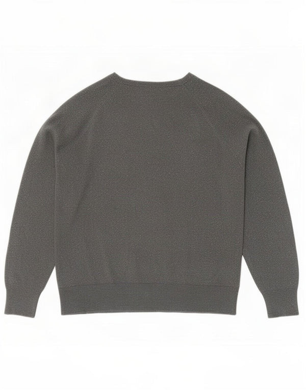 Zara Womens Boat Neck Jumper Sweater UK 18 XL Grey Viscose