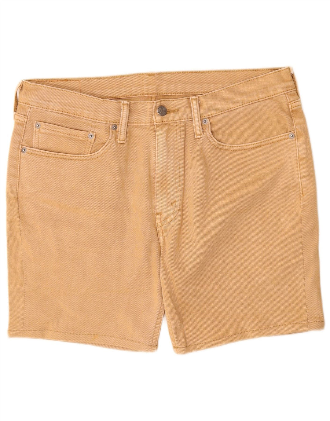 Levi's Mens 514 Denim Shorts W34 Grande Algodón Beige