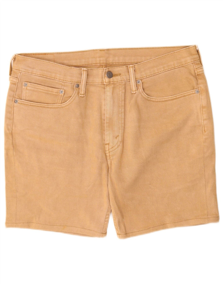 Levi's Mens 514 Denim Shorts W34 Grande Algodón Beige