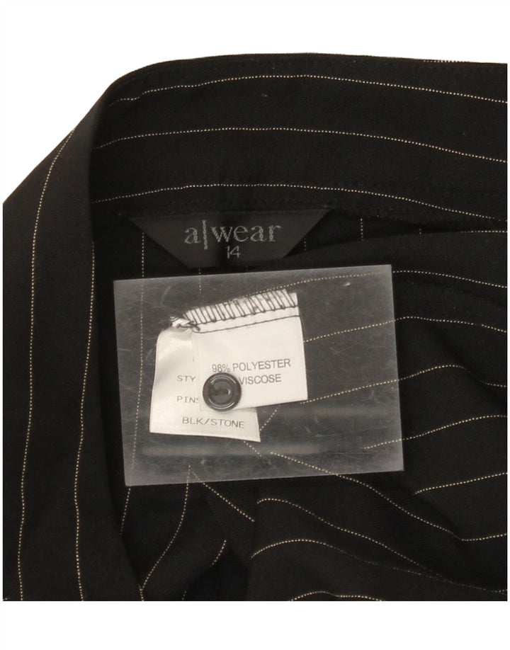 A WEAR Pantalones casuales con corte de bota para mujer UK 14 Medium W30 L32 Black Stripes