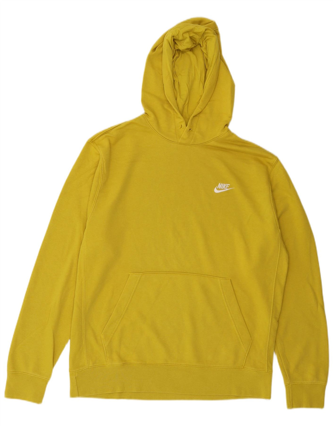 Nike Jersey con capucha para hombre, talla grande, algodón amarillo