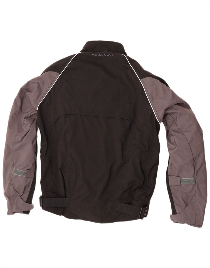 RS Taichi Chaqueta de corredor gráfica para hombre UK 38 Medium Black Colourblock Nylon