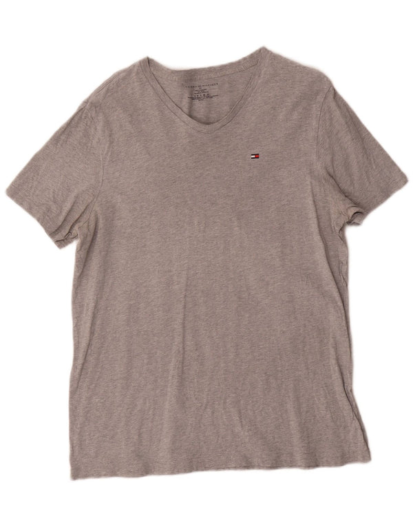 Camiseta Tommy Hilfiger para hombre Top de algodón moteado gris medio