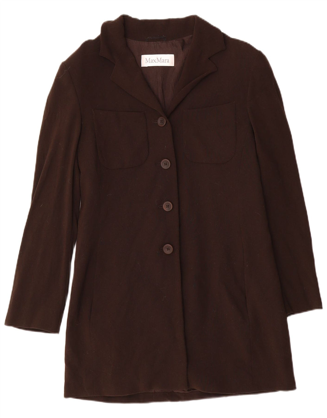 Max Mara Abrigo para mujer UK 10 Small Lana marrón
