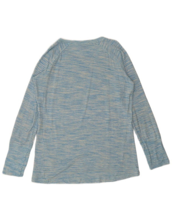 Champion Camiseta de manga larga para mujer UK 44 Rayón moteado azul medio