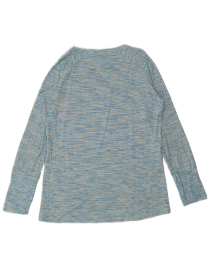 Champion Camiseta de manga larga para mujer UK 44 Rayón moteado azul medio