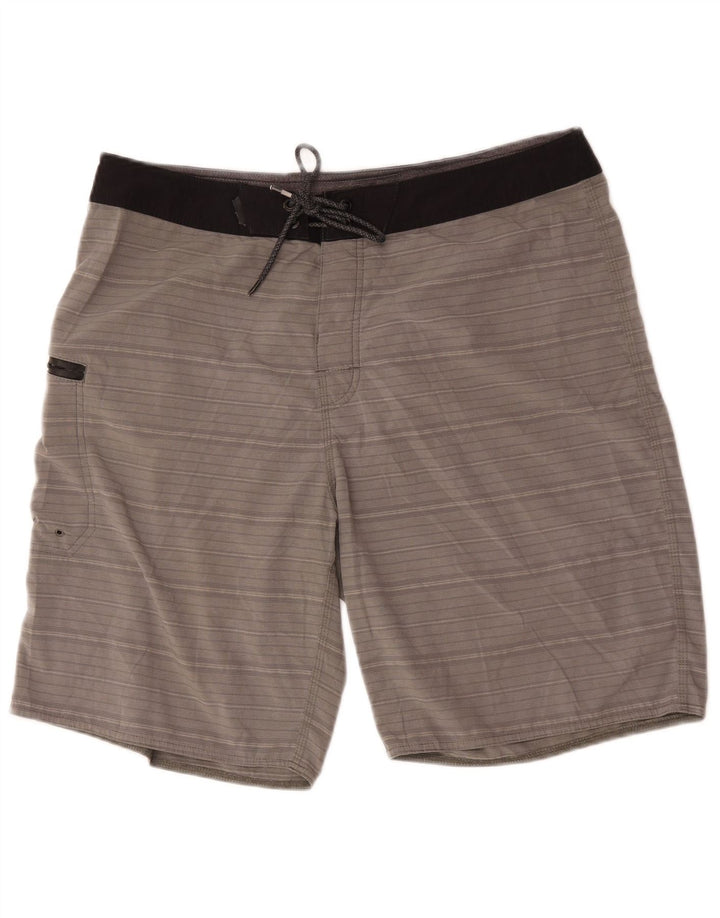 Rip Curl Hombre Bañador Shorts Grande Gris Rayas Poliéster